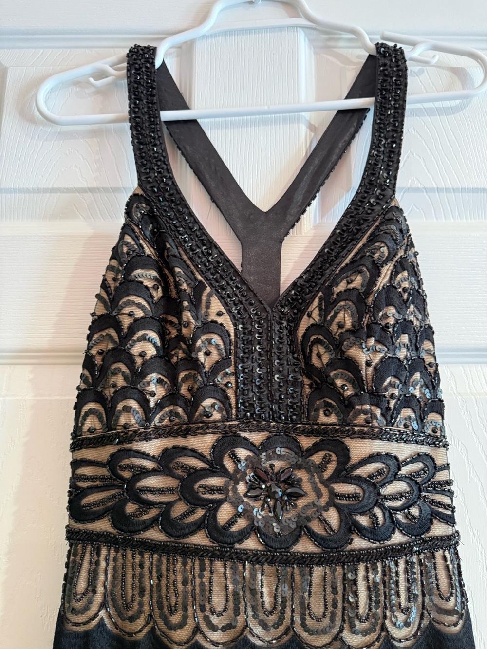 Sue Wong Black Nude Embellished Y-Back Dress 10 - Picture 3 of 9
